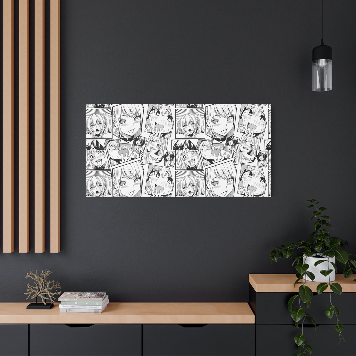 Ahegao Anime Canvas – Bold Manga Art for 'That' Special Friend