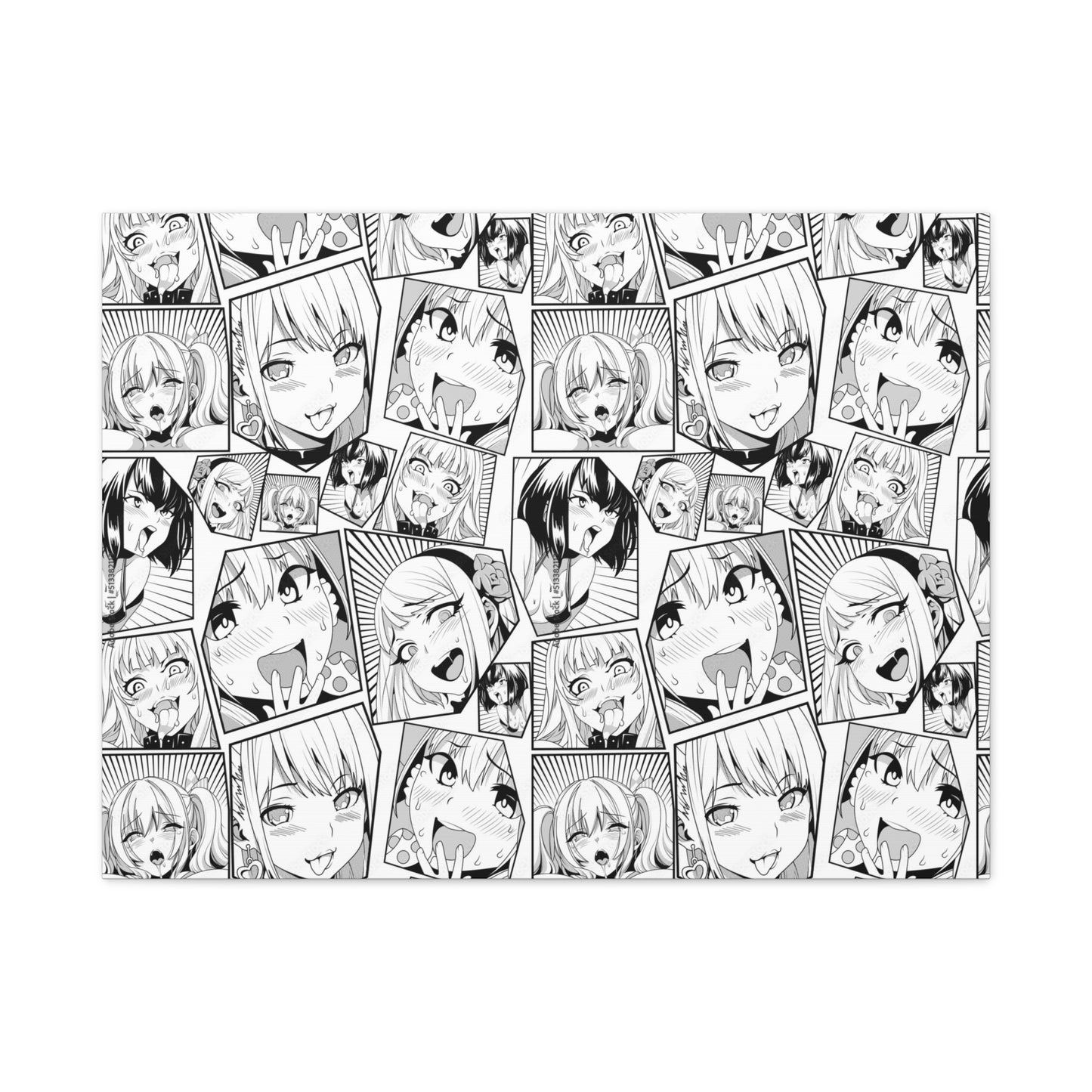 Ahegao Anime Canvas – Bold Manga Art for 'That' Special Friend