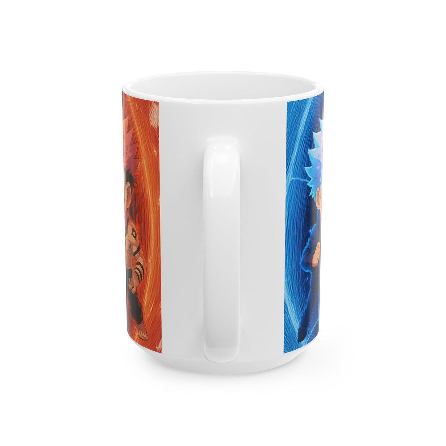 Chibi Anime Fight Mug – Limitless vs. Malevolence | Epic Energy Clash Cup