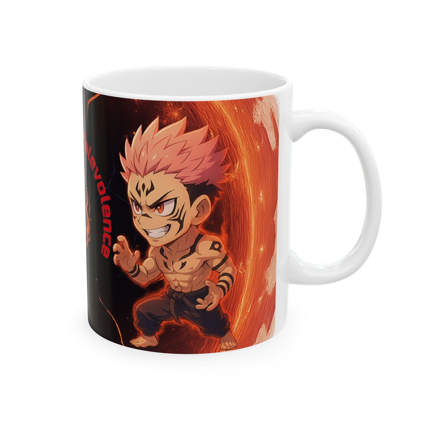 Chibi Anime Fight Mug – Limitless vs. Malevolence | Epic Energy Clash Cup