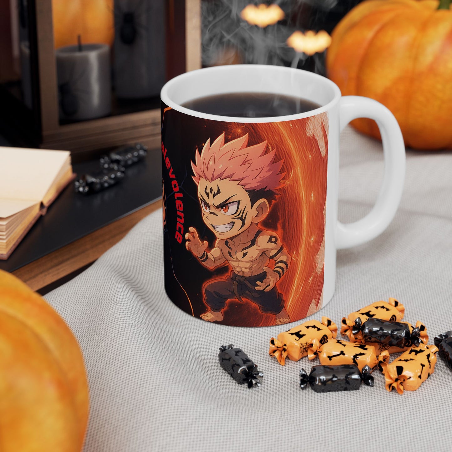 Chibi Anime Fight Mug – Limitless vs. Malevolence | Epic Energy Clash Cup