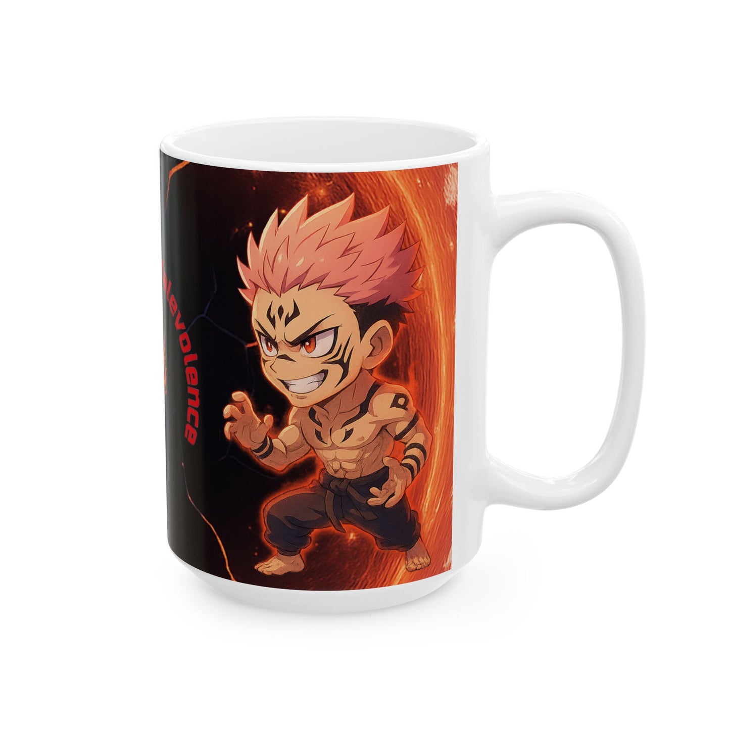 Chibi Anime Fight Mug – Limitless vs. Malevolence | Epic Energy Clash Cup