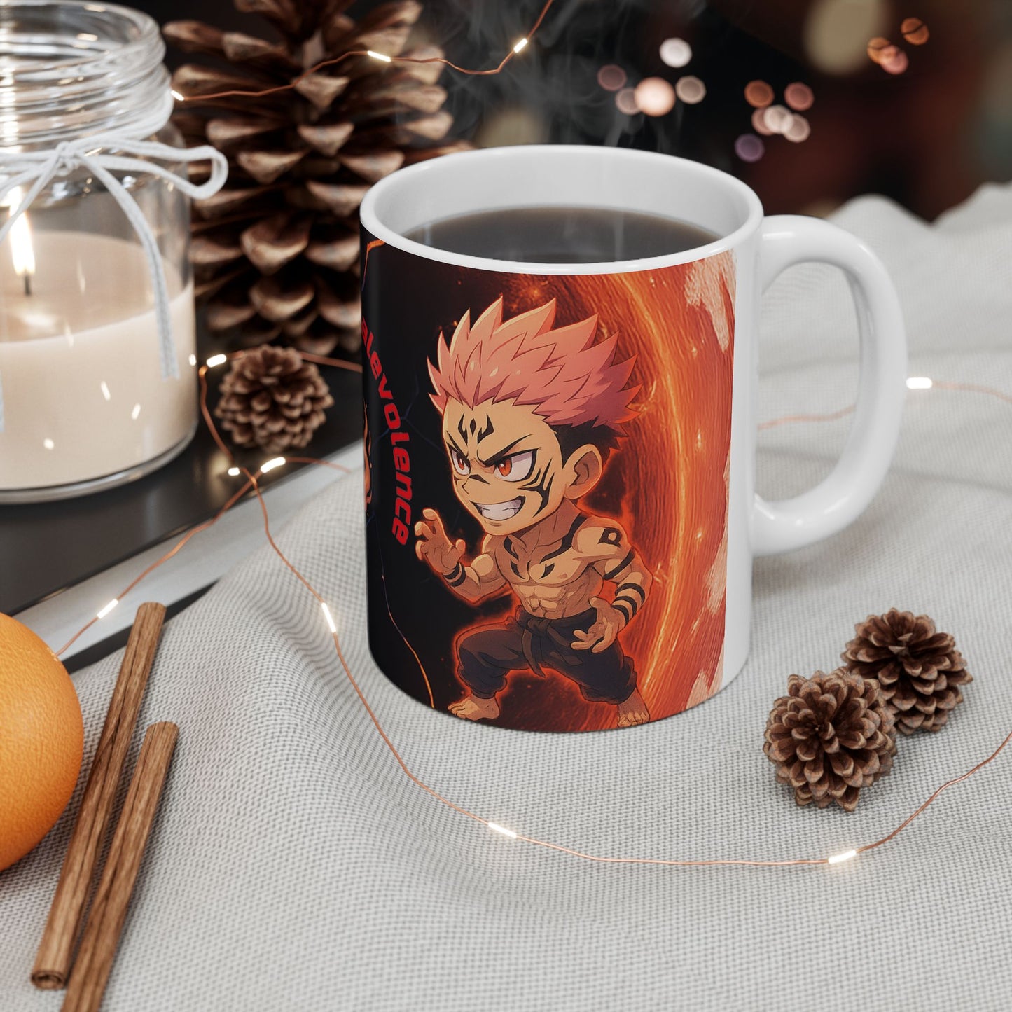 Chibi Anime Fight Mug – Limitless vs. Malevolence | Epic Energy Clash Cup