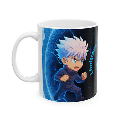 Chibi Anime Fight Mug – Limitless vs. Malevolence | Epic Energy Clash Cup