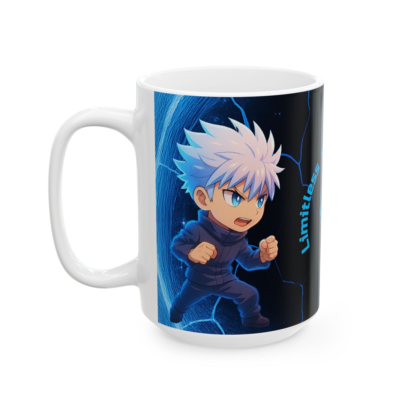 Chibi Anime Fight Mug – Limitless vs. Malevolence | Epic Energy Clash Cup
