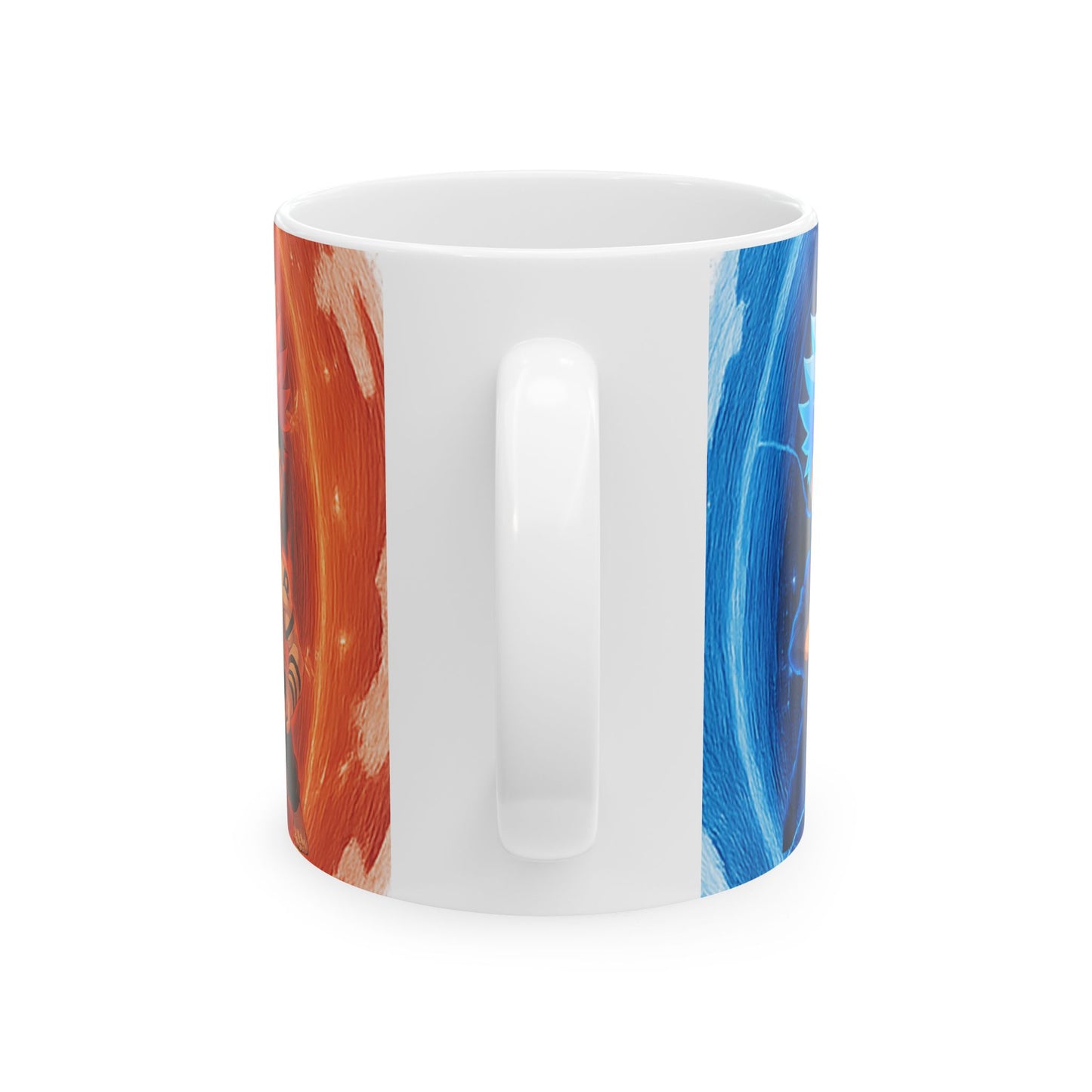 Chibi Anime Fight Mug – Limitless vs. Malevolence | Epic Energy Clash Cup